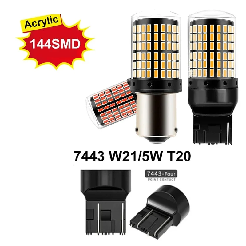 1x P21W PY21W Auto-LED-Birne Ba15s 1156 Bau15s T20 WY21W W21W 7443 Hochleistungs-LED-Signalleuchte Canbus Kein Fehler Auto-Rückfahrscheinwerfer