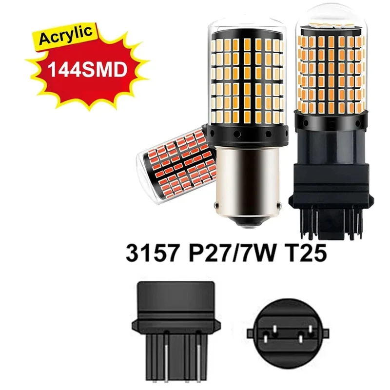 1x P21W PY21W Auto-LED-Birne Ba15s 1156 Bau15s T20 WY21W W21W 7443 Hochleistungs-LED-Signalleuchte Canbus Kein Fehler Auto-Rückfahrscheinwerfer