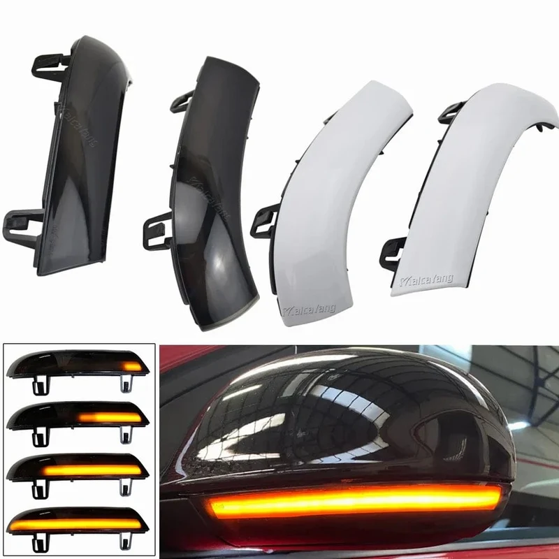 Schwarz Für VW GOLF 5 GTI V MK5 Jetta Passat B5.5 B6 Sharan Superb EOS Dynamische LED Blinker Licht Seite Flügel Spiegel Anzeige