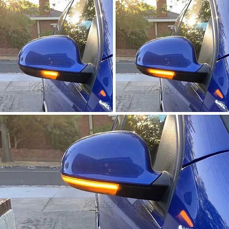 Schwarz Für VW GOLF 5 GTI V MK5 Jetta Passat B5.5 B6 Sharan Superb EOS Dynamische LED Blinker Licht Seite Flügel Spiegel Anzeige