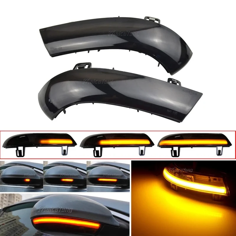 Schwarz Für VW GOLF 5 GTI V MK5 Jetta Passat B5.5 B6 Sharan Superb EOS Dynamische LED Blinker Licht Seite Flügel Spiegel Anzeige
