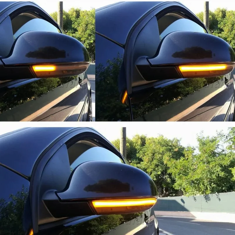Schwarz Für VW GOLF 5 GTI V MK5 Jetta Passat B5.5 B6 Sharan Superb EOS Dynamische LED Blinker Licht Seite Flügel Spiegel Anzeige