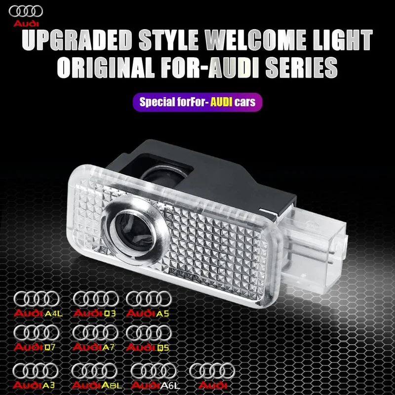 2 Stücke Led Autotür Willkommen Lichter Für Audi Sline S3 S5 TT A4 B7 B8 B9 A3 8P 8V 8L A5 A6 C6 C5 C7 A1 Q3 Q7 Q5 Logo Projektor Lampe