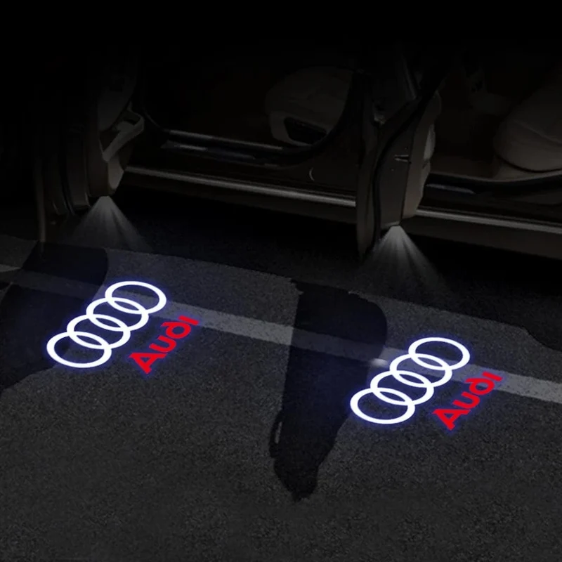 2 Stücke Led Autotür Willkommen Lichter Für Audi Sline S3 S5 TT A4 B7 B8 B9 A3 8P 8V 8L A5 A6 C6 C5 C7 A1 Q3 Q7 Q5 Logo Projektor Lampe