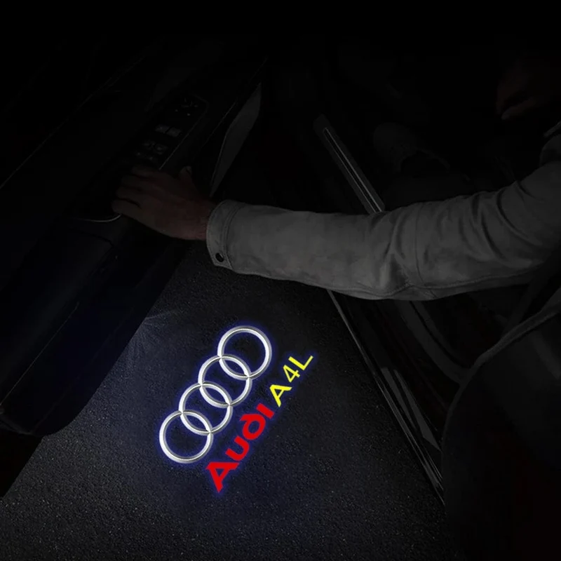 2 Stücke Led Autotür Willkommen Lichter Für Audi Sline S3 S5 TT A4 B7 B8 B9 A3 8P 8V 8L A5 A6 C6 C5 C7 A1 Q3 Q7 Q5 Logo Projektor Lampe