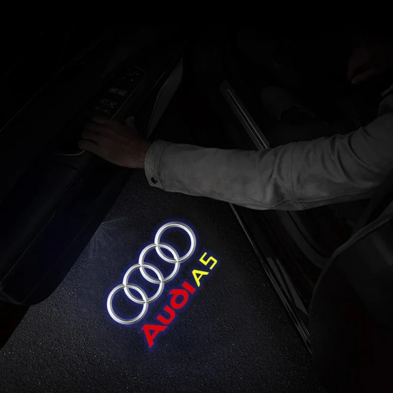 2 Stücke Led Autotür Willkommen Lichter Für Audi Sline S3 S5 TT A4 B7 B8 B9 A3 8P 8V 8L A5 A6 C6 C5 C7 A1 Q3 Q7 Q5 Logo Projektor Lampe