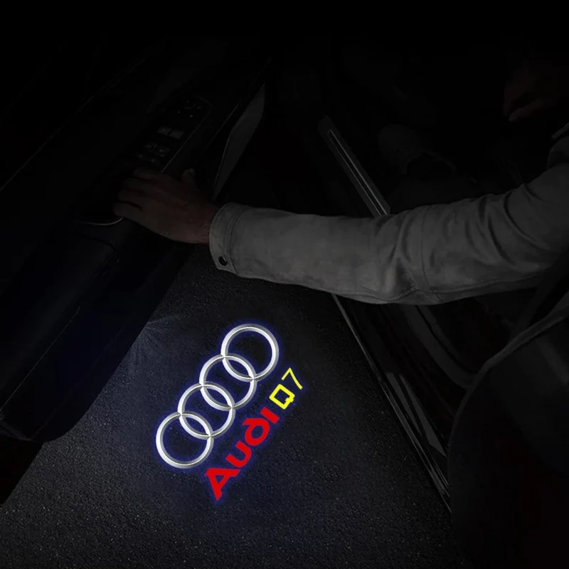 2 Stücke Led Autotür Willkommen Lichter Für Audi Sline S3 S5 TT A4 B7 B8 B9 A3 8P 8V 8L A5 A6 C6 C5 C7 A1 Q3 Q7 Q5 Logo Projektor Lampe