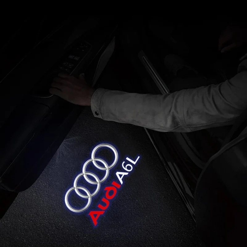 2 Stücke Led Autotür Willkommen Lichter Für Audi Sline S3 S5 TT A4 B7 B8 B9 A3 8P 8V 8L A5 A6 C6 C5 C7 A1 Q3 Q7 Q5 Logo Projektor Lampe