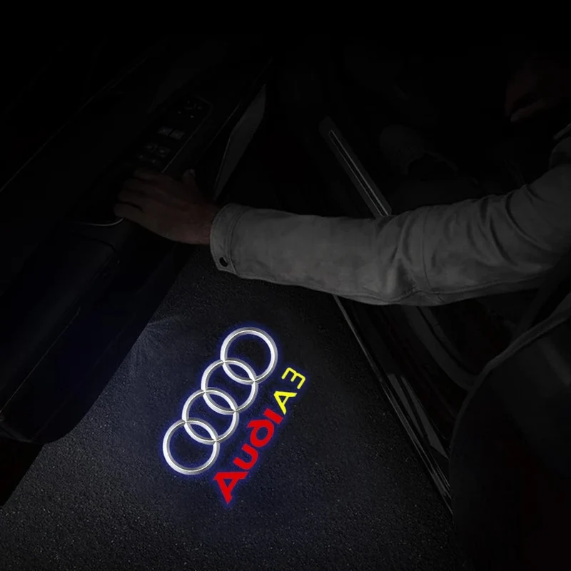 2 Stücke Led Autotür Willkommen Lichter Für Audi Sline S3 S5 TT A4 B7 B8 B9 A3 8P 8V 8L A5 A6 C6 C5 C7 A1 Q3 Q7 Q5 Logo Projektor Lampe