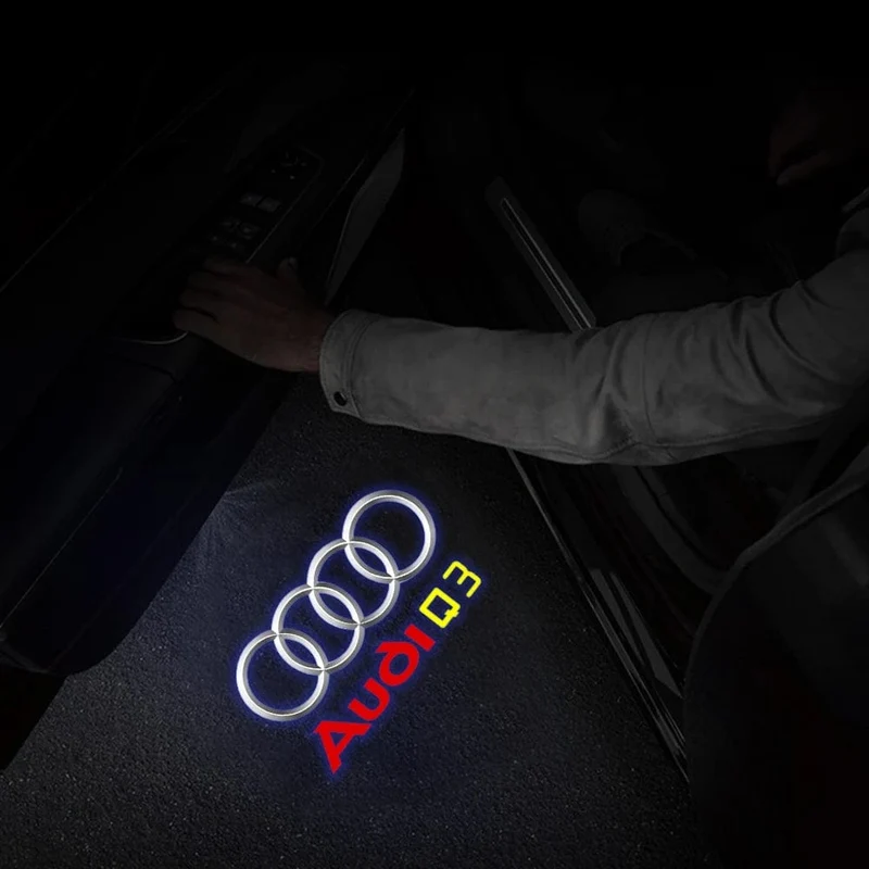 2 Stücke Led Autotür Willkommen Lichter Für Audi Sline S3 S5 TT A4 B7 B8 B9 A3 8P 8V 8L A5 A6 C6 C5 C7 A1 Q3 Q7 Q5 Logo Projektor Lampe