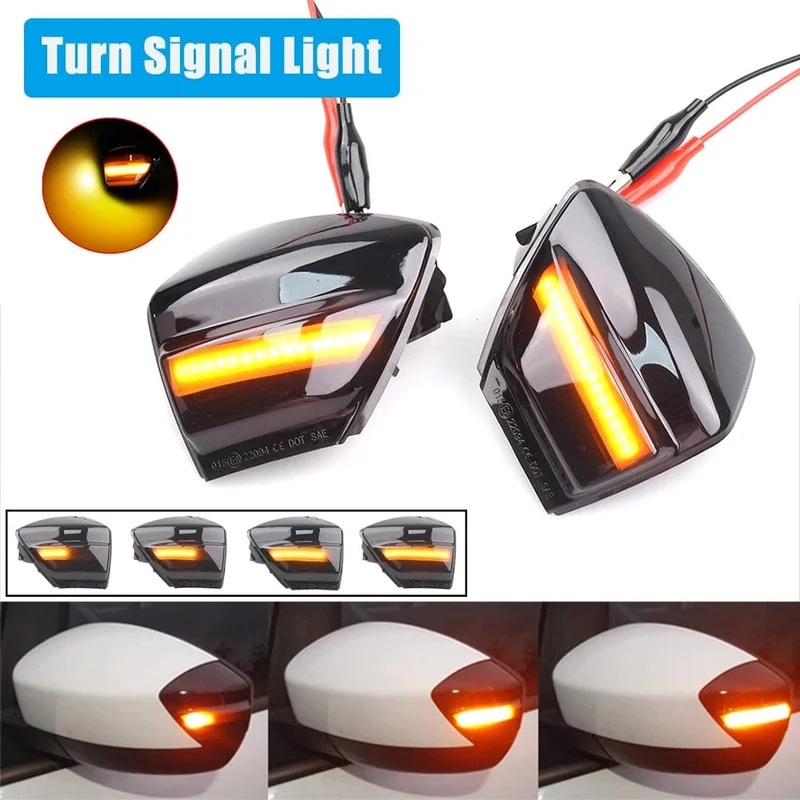 2X Für Ford S-Max 07-14 Kuga C394 08-12 C-Max 11-19 LED dynamische Blinker Licht Seite Spiegel Sequentielle Blinker Anzeige Lampe