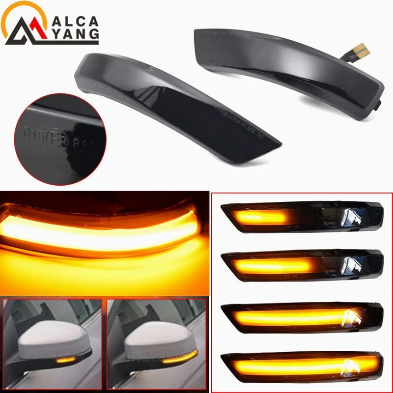Bernstein LED Dynamische Blinker Seite Marker Sequtntial Licht Anzeige Lampe Für Ford Focus 2 MK2 Focus 3 MK3 3.5 Für mondeo MK4 EU