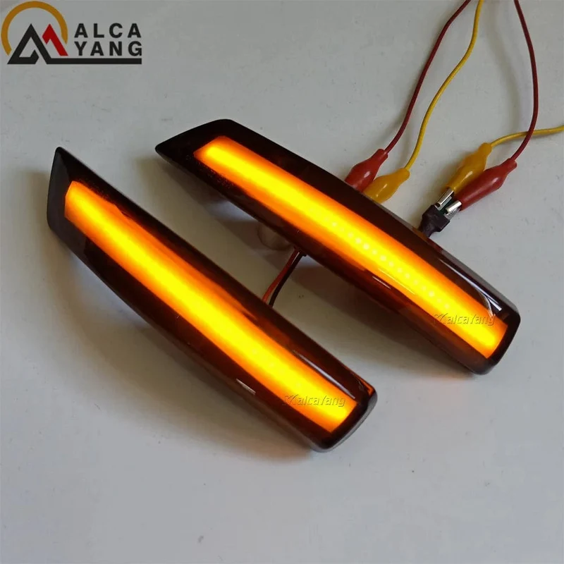 Bernstein LED Dynamische Blinker Seite Marker Sequtntial Licht Anzeige Lampe Für Ford Focus 2 MK2 Focus 3 MK3 3.5 Für mondeo MK4 EU
