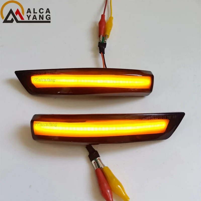 Bernstein LED Dynamische Blinker Seite Marker Sequtntial Licht Anzeige Lampe Für Ford Focus 2 MK2 Focus 3 MK3 3.5 Für mondeo MK4 EU