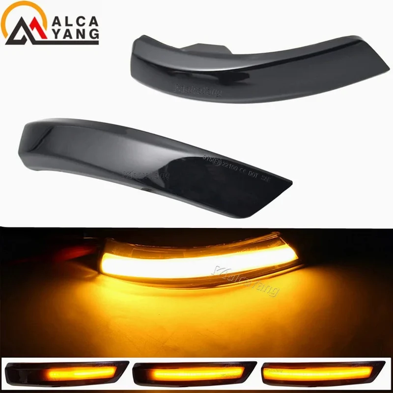 Bernstein LED Dynamische Blinker Seite Marker Sequtntial Licht Anzeige Lampe Für Ford Focus 2 MK2 Focus 3 MK3 3.5 Für mondeo MK4 EU