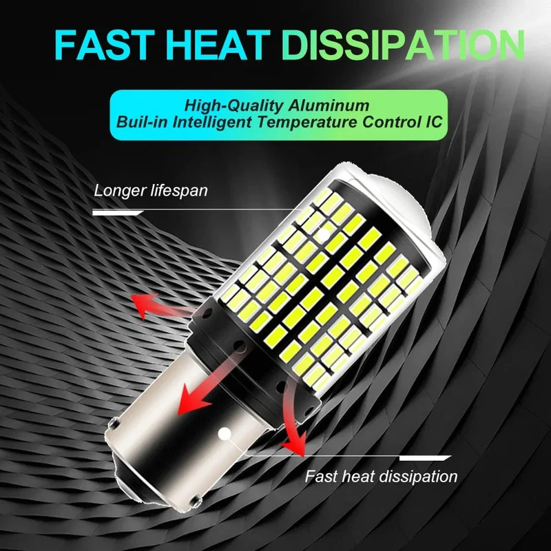 2 stücke 1156 BA15S P21W BAU15S PY21W 7440 W21W P21/5W 1157 BAY15D 7443 3157 Led-lampen 144smd CanBus lampe Reverse Blinker Licht