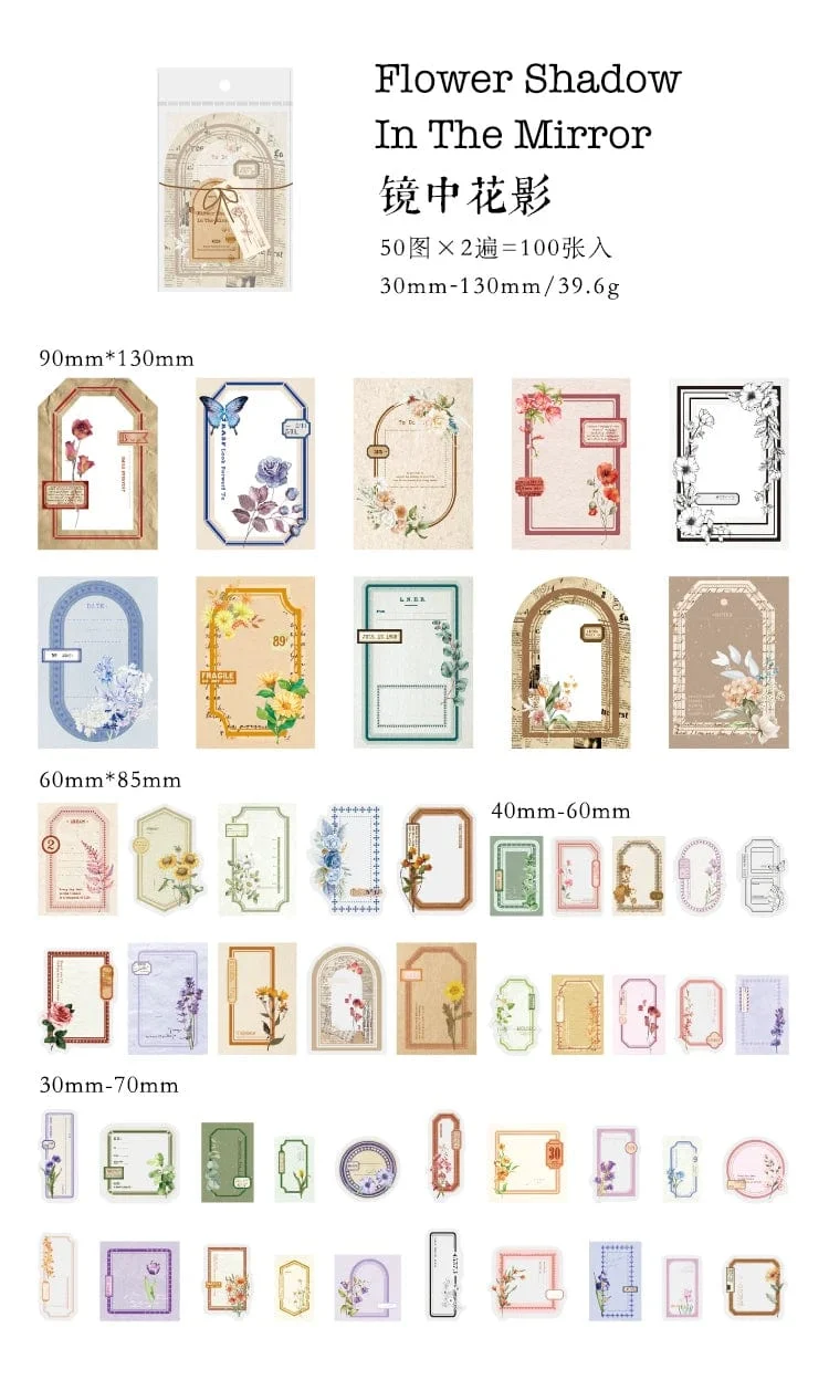 Journamm 100 Stück/Packung Vintage Scrapbooking Light Paper Kit DIY Junk Journal Collage Briefpapier Hintergrund Dekor Materialien Papier