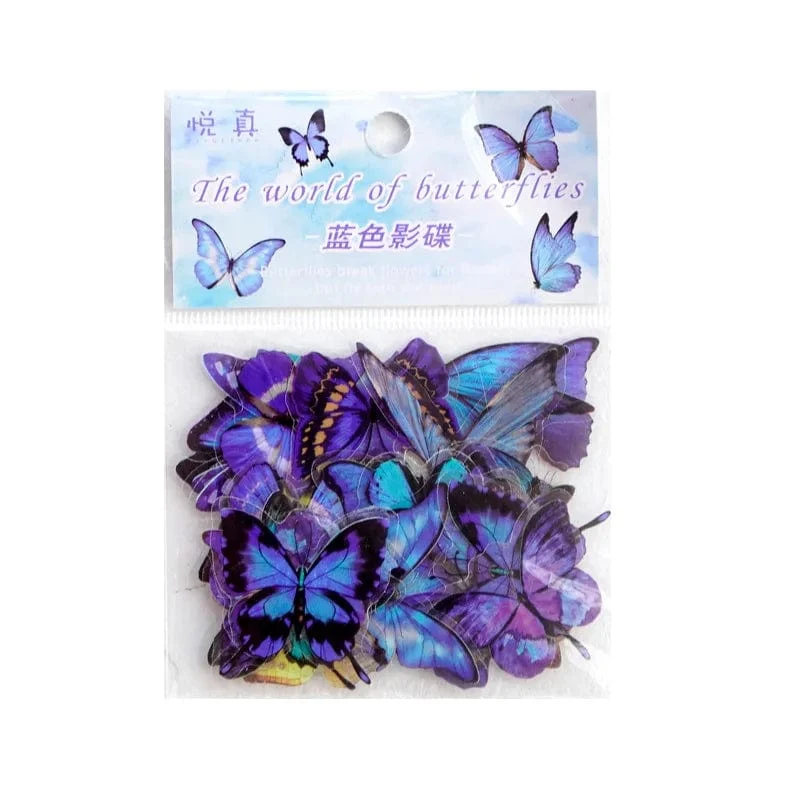 Card Lover 40 Stück [Butterfly Garden Series] Vintage Journal-Aufkleber, wasserfest, Papieraufkleber, Papier, Scrapbooking-Material-Kit