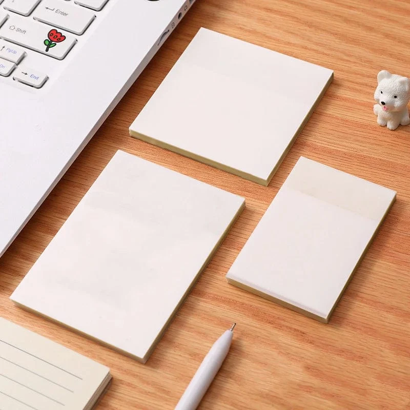 50 Stück transparente Haftnotizen, Notizblock, Kunstdruckpapier, für Schüler, Schule, Büro, Schreibwaren, nicht abdeckend, Indexaufkleber, Planer, Notizblock