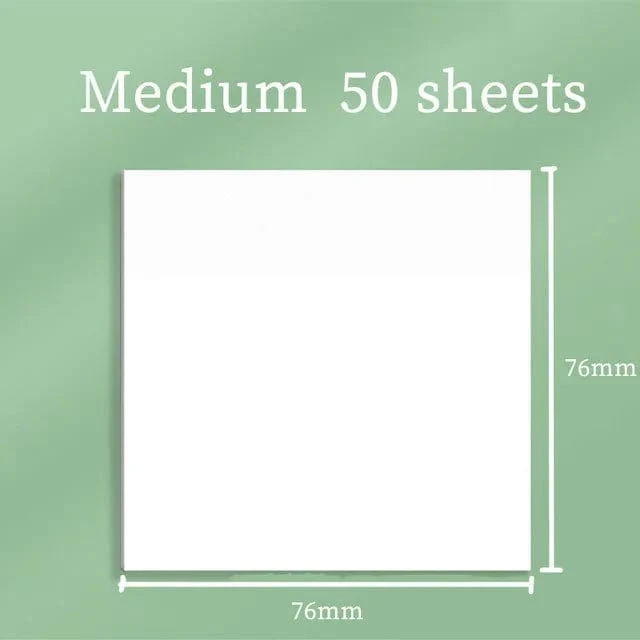 50 Stück transparente Haftnotizen, Notizblock, Kunstdruckpapier, für Schüler, Schule, Büro, Schreibwaren, nicht abdeckend, Indexaufkleber, Planer, Notizblock