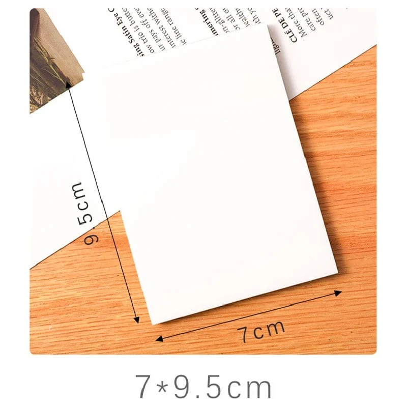 50 Stück transparente Haftnotizen, Notizblock, Kunstdruckpapier, für Schüler, Schule, Büro, Schreibwaren, nicht abdeckend, Indexaufkleber, Planer, Notizblock