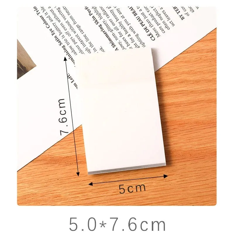 50 Stück transparente Haftnotizen, Notizblock, Kunstdruckpapier, für Schüler, Schule, Büro, Schreibwaren, nicht abdeckend, Indexaufkleber, Planer, Notizblock