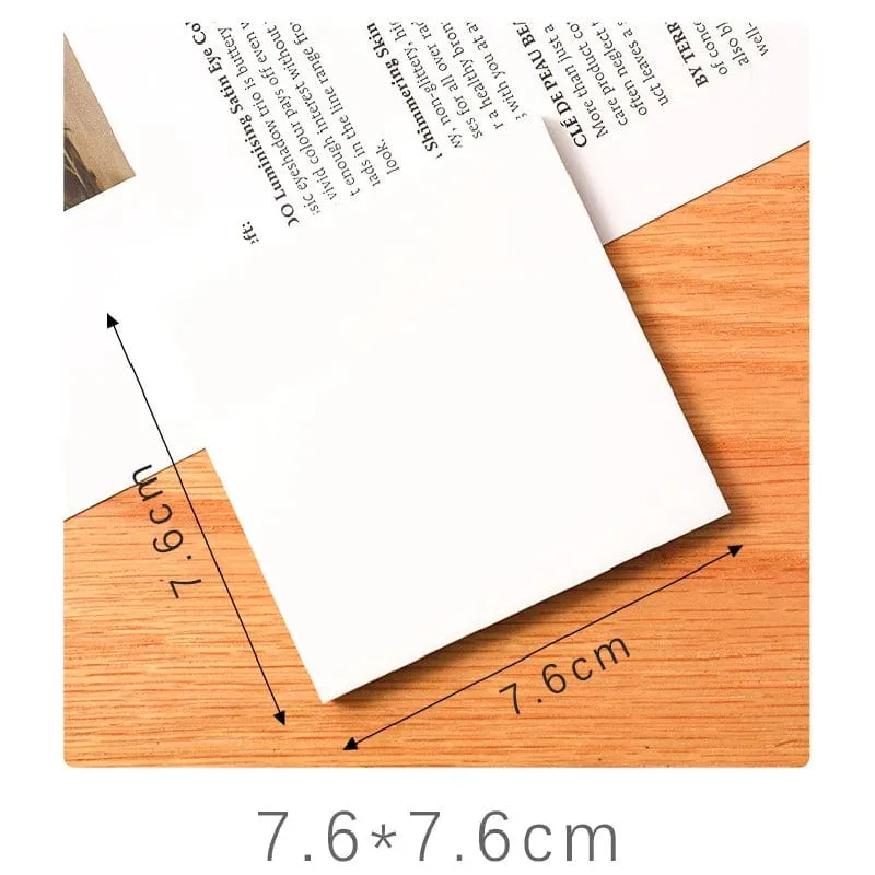 50 Stück transparente Haftnotizen, Notizblock, Kunstdruckpapier, für Schüler, Schule, Büro, Schreibwaren, nicht abdeckend, Indexaufkleber, Planer, Notizblock