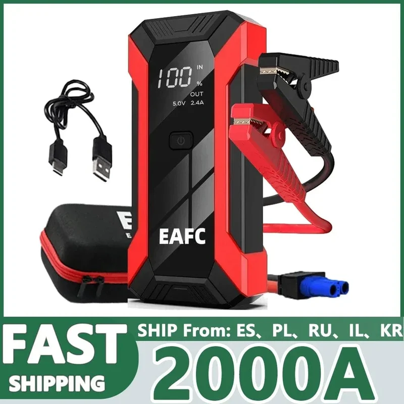 Heißer 600/1200/2000A Tragbare Auto Starthilfe Power Bank Auto Booster Ladegerät 12V Ausgangs Gerät Benzin Diesel auto Booster