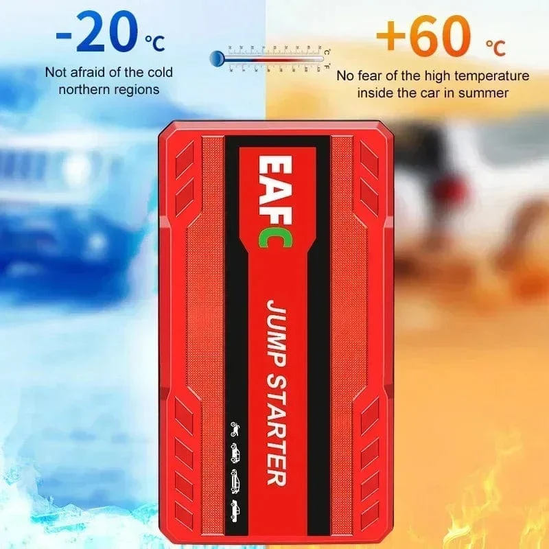 Spitzenstrom 600A Auto Starthilfe Power Bank 12V Tragbares Autobatterie-Booster-Ladegerät Ausgangsgerät Benzin-Diesel-Autostarter