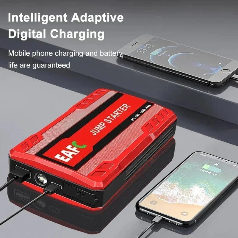 Spitzenstrom 600A Auto Starthilfe Power Bank 12V Tragbares Autobatterie-Booster-Ladegerät Ausgangsgerät Benzin-Diesel-Autostarter
