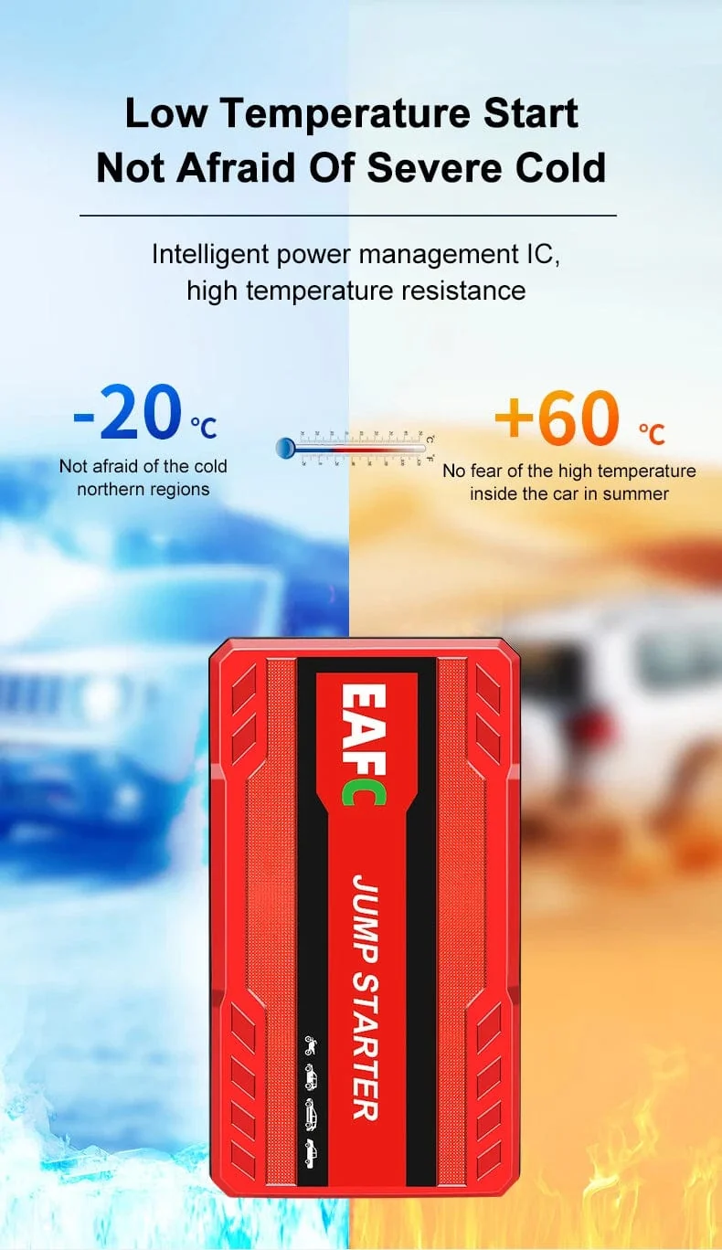 Auto Starthilfe Batterie Power Bank 600A für Auto Starter Tragbarer Notfall Booster 12V Auto Start Gerät Benzin Diesel