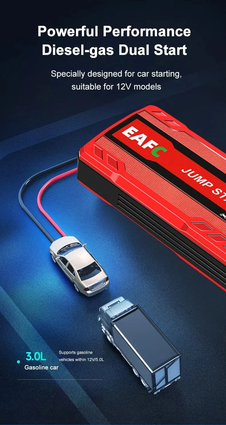 Auto Starthilfe Batterie Power Bank 600A für Auto Starter Tragbarer Notfall Booster 12V Auto Start Gerät Benzin Diesel