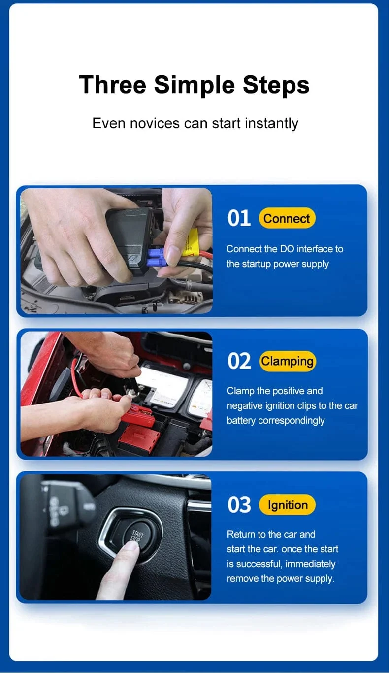 Auto Starthilfe Batterie Power Bank 600A für Auto Starter Tragbarer Notfall Booster 12V Auto Start Gerät Benzin Diesel