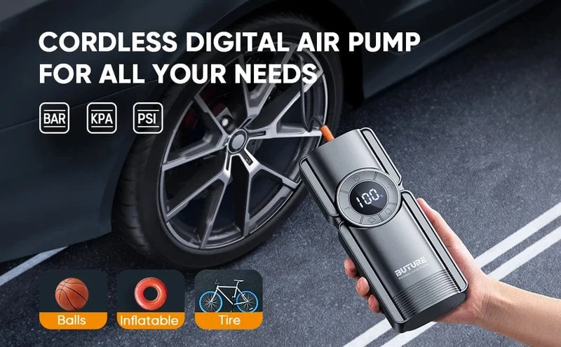 Buture 4 In 1 Starthilfe 150PSI Pumpe Luft Kompressor 20000mAh Power Bank 2500A Ausgangs Gerät 15V Digital Reifen inflator