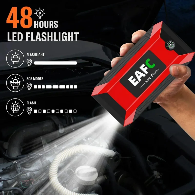 EAFC 12V Auto Starthilfe Power Bank Tragbares Autobatterie-Booster-Ladegerät Startgerät Auto-Notstartbeleuchtung