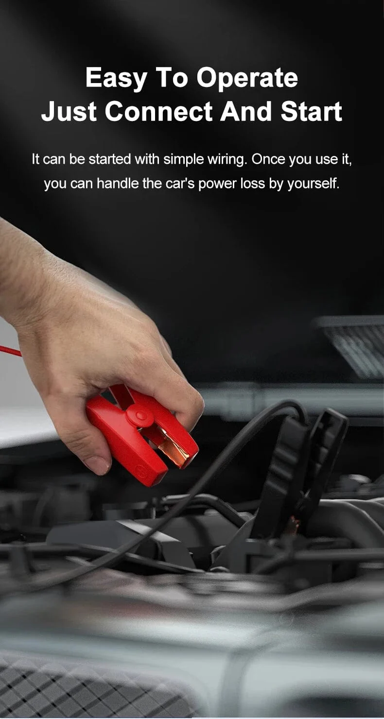 EAFC 12V Auto Starthilfe Power Bank Tragbares Autobatterie-Booster-Ladegerät Startgerät Auto-Notstartbeleuchtung