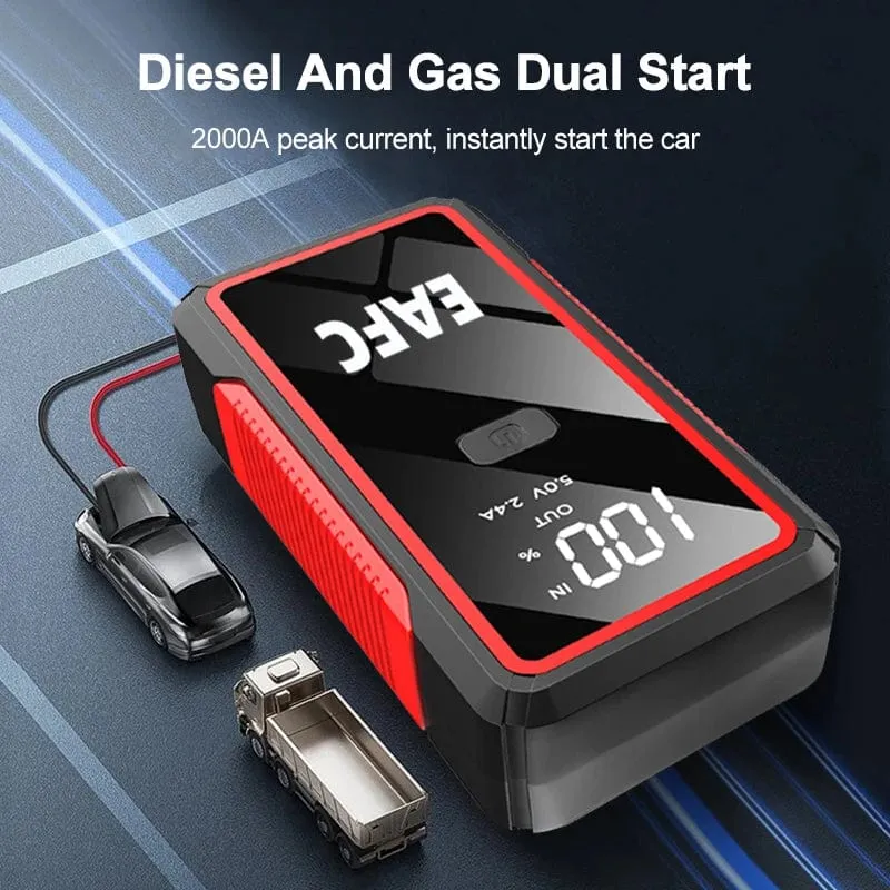 EAFC 12V Auto Starthilfe Power Bank Tragbares Autobatterie-Booster-Ladegerät Startgerät Auto-Notstartbeleuchtung