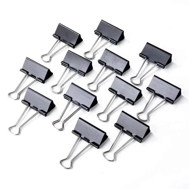 Deli 1 Box 51 mm mühelose Binder Clip Klemmen Long Tail Clip Kombination Ordner Lesezeichen Papier Ticket Clip Schule Bürobedarf