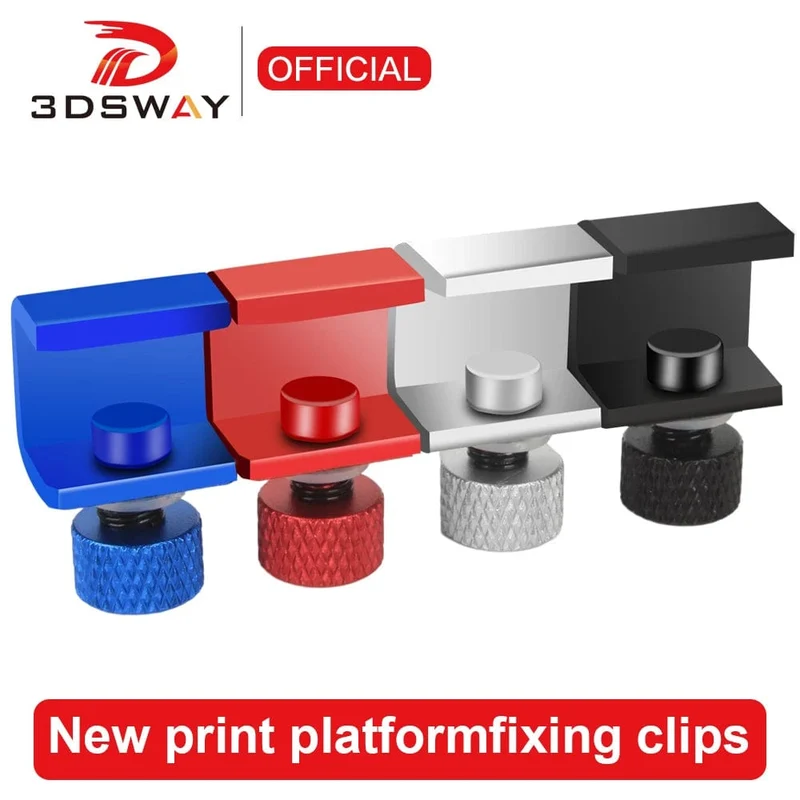 3DSWAY 3D-Druckerteile Plattformklemme Glas-Aluminiumplatte Ultimaker UM Hotbed-Befestigungsclip Bauen Sie beheizte Betthalterung 4 Stück 8 Stück