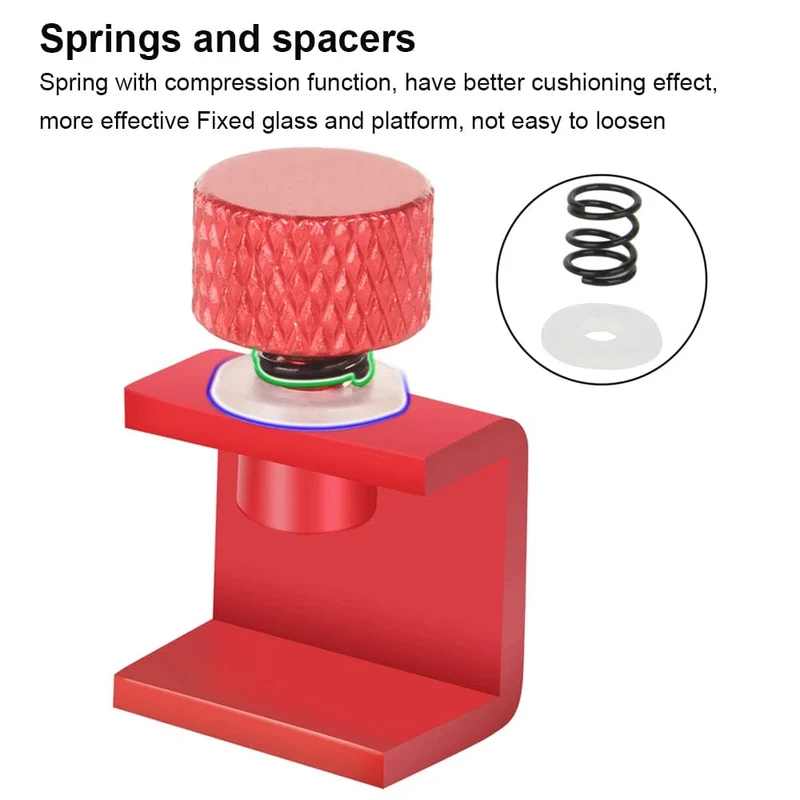 3DSWAY 3D-Druckerteile Plattformklemme Glas-Aluminiumplatte Ultimaker UM Hotbed-Befestigungsclip Bauen Sie beheizte Betthalterung 4 Stück 8 Stück