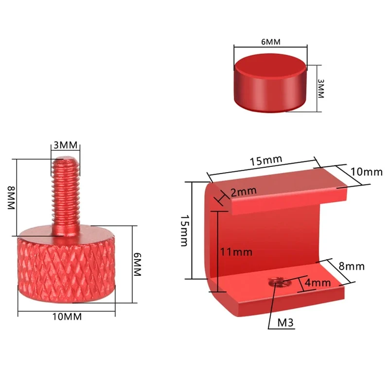 3DSWAY 3D-Druckerteile Plattformklemme Glas-Aluminiumplatte Ultimaker UM Hotbed-Befestigungsclip Bauen Sie beheizte Betthalterung 4 Stück 8 Stück