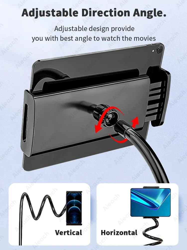 Schwanenhals-Tablet-Ständerhalter für Bett, Schreibtisch, Telefonhalter, flexible lange Armklemme, Tablet-Halterung für iPad, Samsung, Xiaomi, 4.7-11 Zoll
