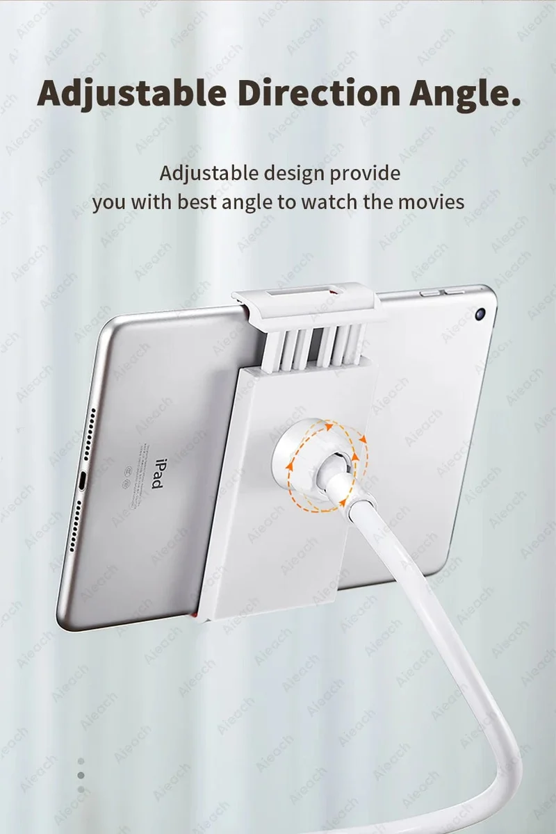 Schwanenhals-Tablet-Ständerhalter für Bett, Schreibtisch, Telefonhalter, flexible lange Armklemme, Tablet-Halterung für iPad, Samsung, Xiaomi, 4.7-11 Zoll