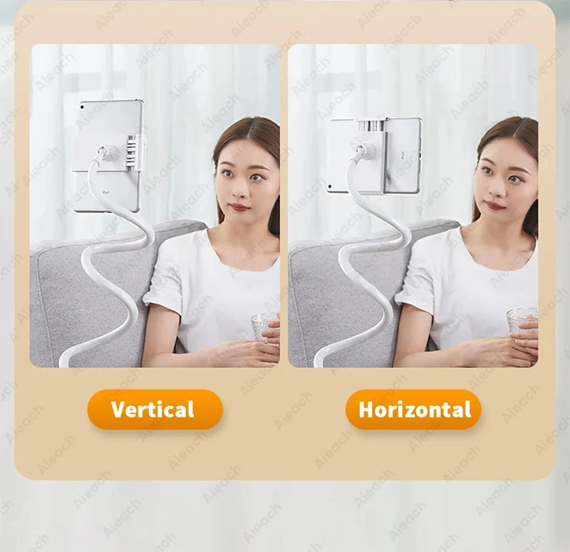 Schwanenhals-Tablet-Ständerhalter für Bett, Schreibtisch, Telefonhalter, flexible lange Armklemme, Tablet-Halterung für iPad, Samsung, Xiaomi, 4.7-11 Zoll