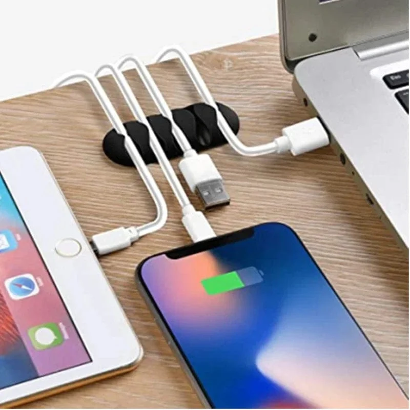 10/1 Stück selbstklebende Kabelclips aus Silikon, USB-Kabelhalter, Organizer, Kabelmanagement-Clips für das Home Office, aufgeräumt auf dem Schreibtisch