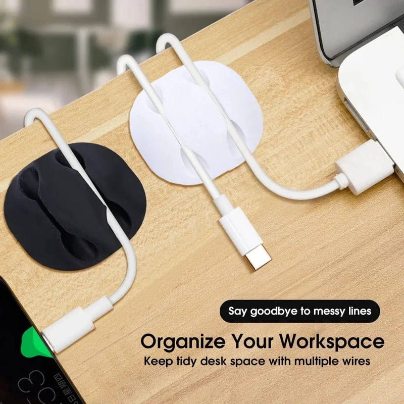 10/1 Stück selbstklebende Kabelclips aus Silikon, USB-Kabelhalter, Organizer, Kabelmanagement-Clips für das Home Office, aufgeräumt auf dem Schreibtisch