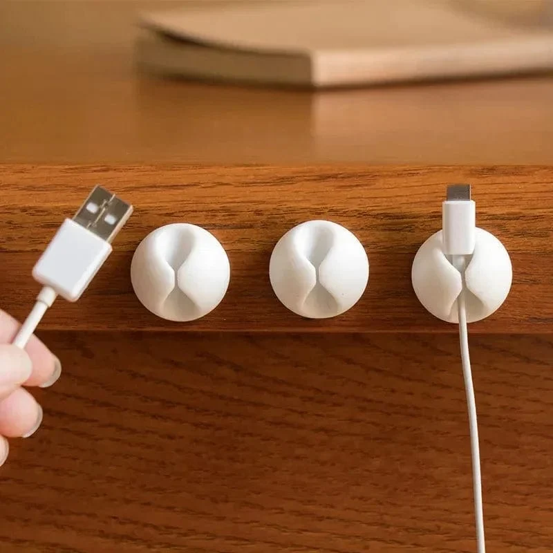 10/1 Stück selbstklebende Kabelclips aus Silikon, USB-Kabelhalter, Organizer, Kabelmanagement-Clips für das Home Office, aufgeräumt auf dem Schreibtisch