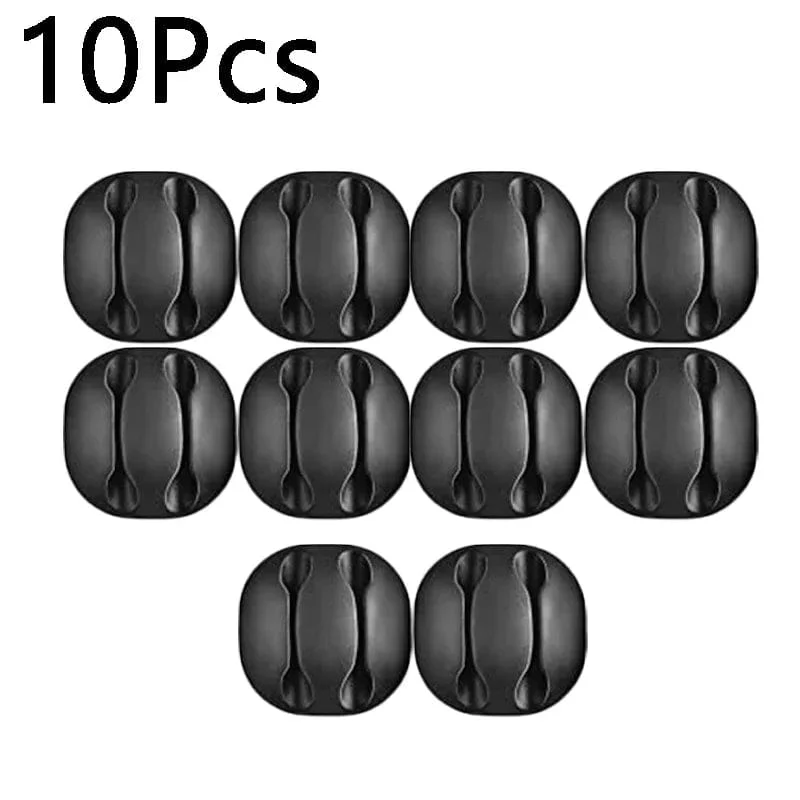 10/1 Stück selbstklebende Kabelclips aus Silikon, USB-Kabelhalter, Organizer, Kabelmanagement-Clips für das Home Office, aufgeräumt auf dem Schreibtisch