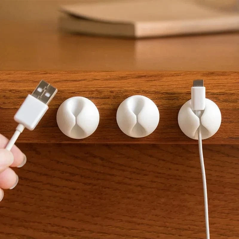 10/1 Stück selbstklebende Kabelclips aus Silikon, USB-Kabelhalter, Organizer, Kabelmanagement-Clips für das Home Office, aufgeräumt auf dem Schreibtisch