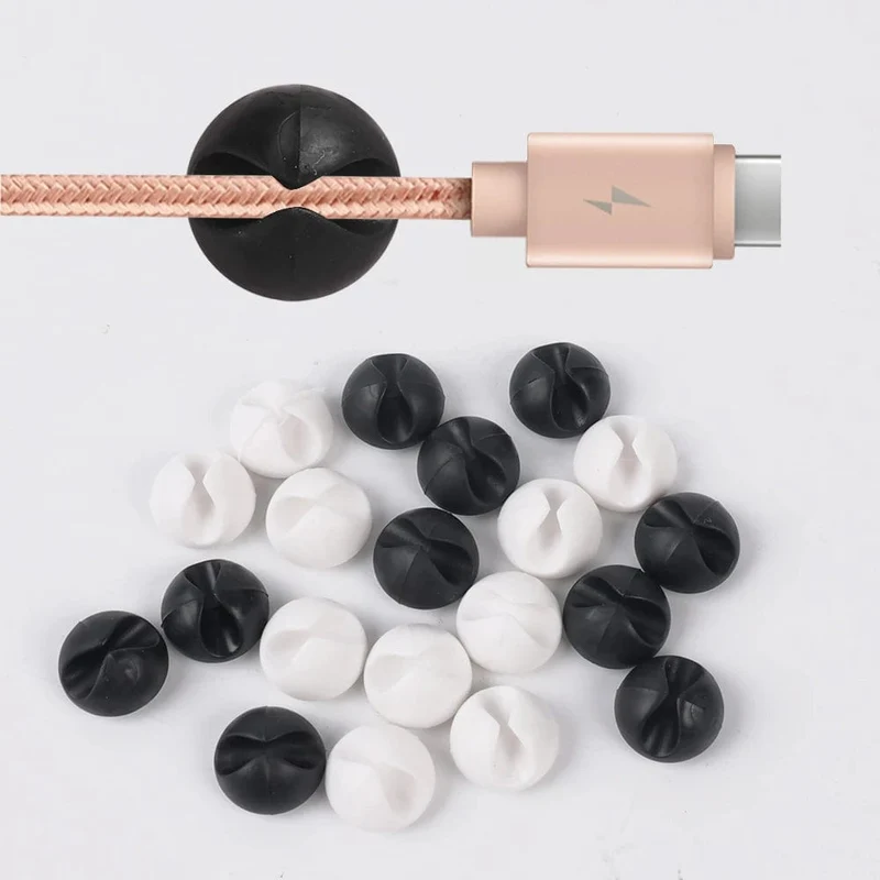 10/1 Stück selbstklebende Kabelclips aus Silikon, USB-Kabelhalter, Organizer, Kabelmanagement-Clips für das Home Office, aufgeräumt auf dem Schreibtisch